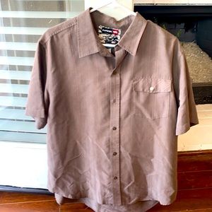 Tony Hawk men’s large button down shirt brown